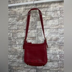 COACH Vintage 9966 LEGACY ZIP Red Leather Rare Purse Bag Crossbody